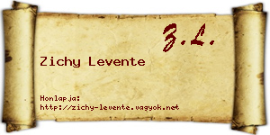 Zichy Levente névjegykártya