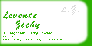 levente zichy business card